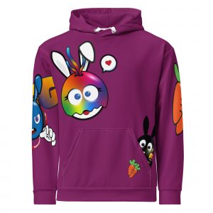 Crypto Rabbits NFT Allover Printed Hoodie