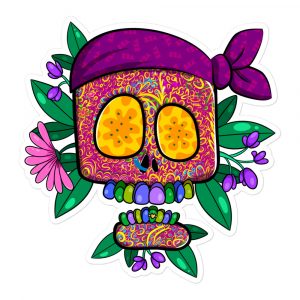 Bored Skull Artists Sticker