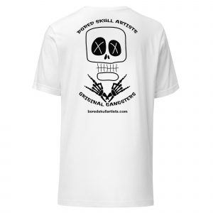 unisex-staple-t-shirt-white-back-68bb04a6d9ec7 Bored Skull Artists Tee