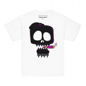 Kids T-Shirt "Bored Skull Artists", white