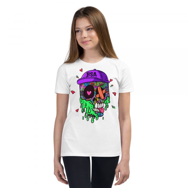 Kids T-Shirt "Bored Skull Artists", white - Image 3